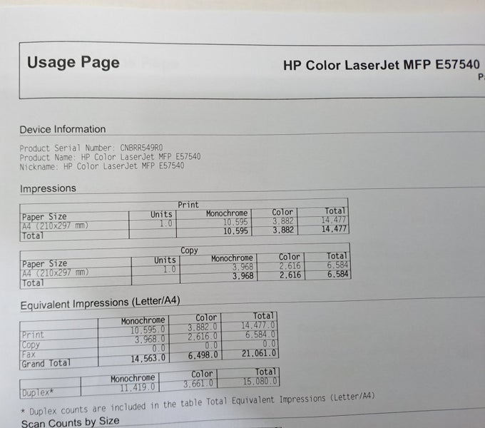 HP Color LaserJet MFP E57540dn Managed Printer (1) Carousel 7