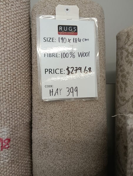 100% NZ Wool Carpet Mat | 190 x 184cm Carousel 1