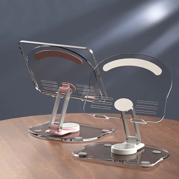 Tablet Stand Rotatable Tablet Holder Transparent Acrylic Carousel 1
