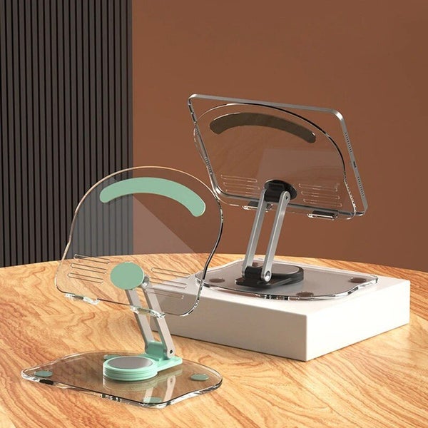 Tablet Stand Rotatable Tablet Holder Transparent Acrylic Carousel 2