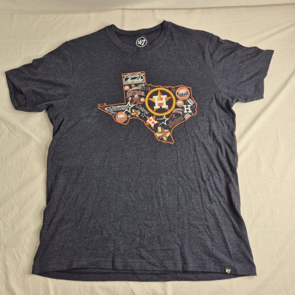 Houston Astros Grey T-Shirt Top Mens Medium 47 USA Texas MLB Baseball Carousel 1