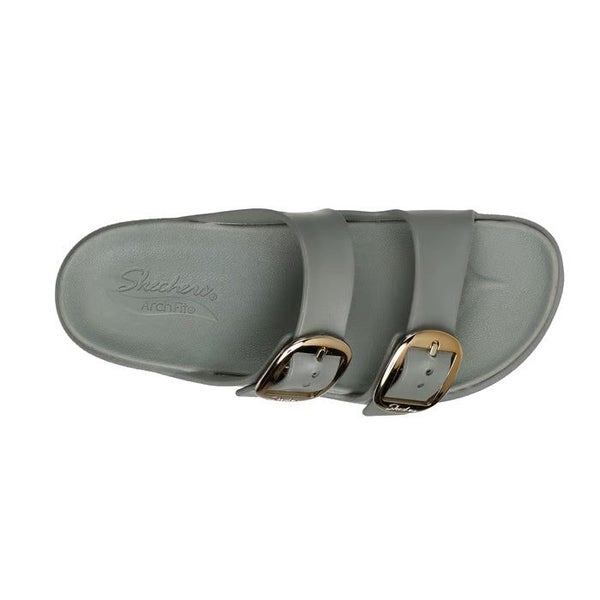 Skechers Womens Arch Fit Foamies Cali Breeze Gold Star Slide Olive Carousel 2