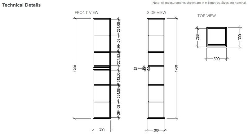 1700 LEXA TOWER LEFT HAND HINGE IN FRENCH OAK Carousel 4