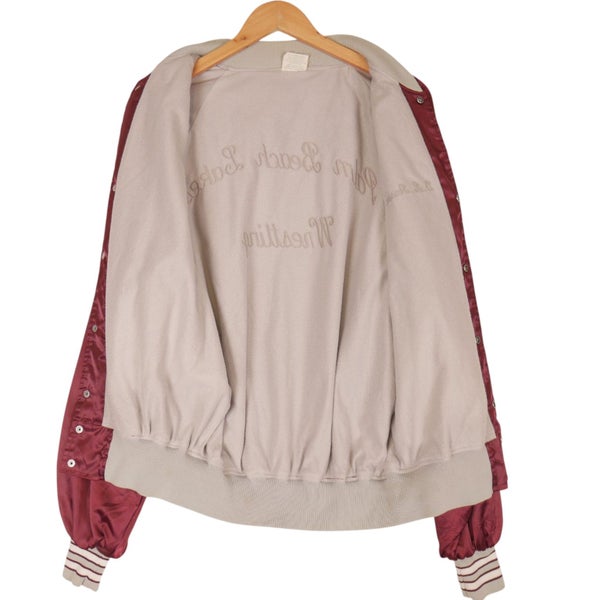 Vintage 1980s Wrestling Made in USA Satin Bomber Jacket Large Carousel 7