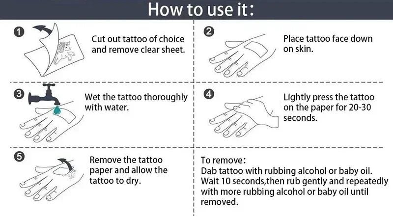 Tattoo Stickers - Glittering Unicorns - 14 Sheets64746807236867113