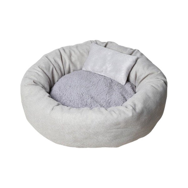 Round Dog Kennel Mat Set - 3-Piece Thickened Puppy Bed with Pillow, 15.75in Carousel 2