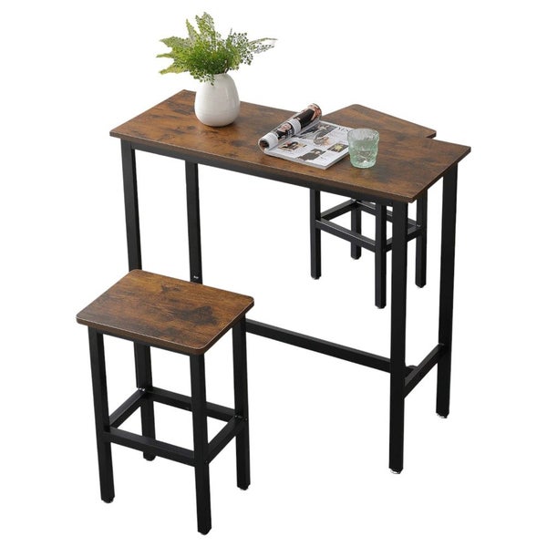 Bar Table Set with 2 Stools Carousel 8