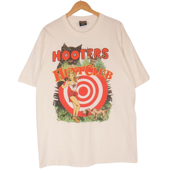 Vintage 90s Hooters Hunt Club Made in USA Tee XL Carousel 1