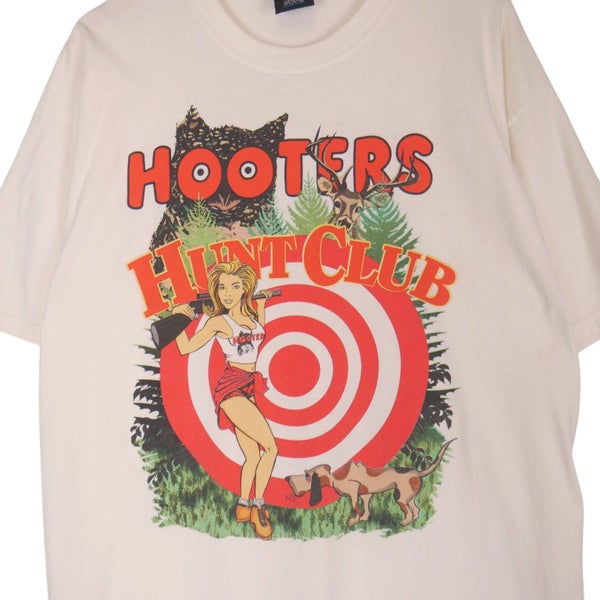 Vintage 90s Hooters Hunt Club Made in USA Tee XL Carousel 2