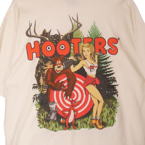Vintage 90s Hooters Hunt Club Made in USA Tee XL Carousel 6