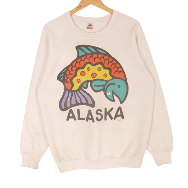 Vintage 1992 Alaska USA Tourist Sweatshirt Large Carousel 1