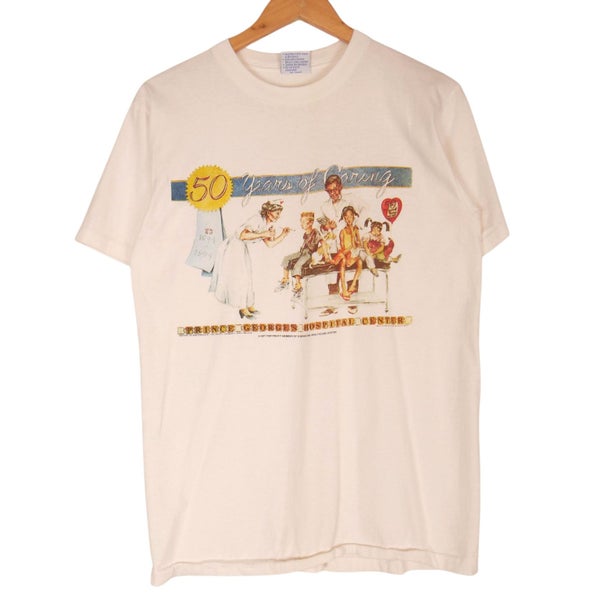 Vintage 1994 Single Stitch Made in USA Hospital Tee Medium Carousel 1