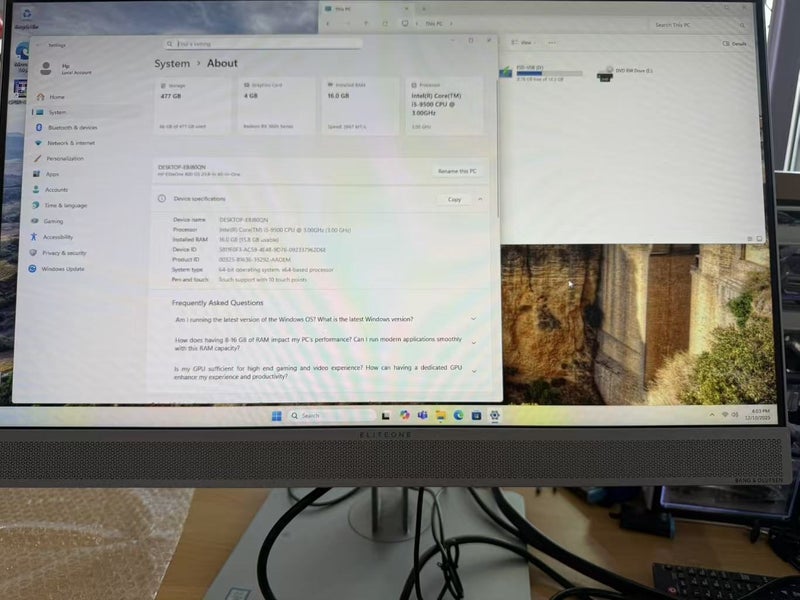HP Eliteone 800 G5 i5 16GB 512GB RX560 Touch Screen dual camera All-in-one win11 Carousel 1