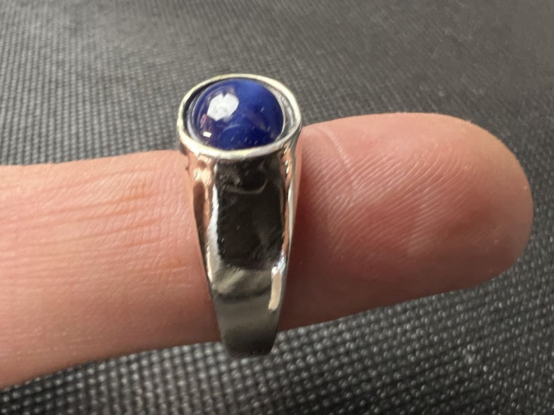 Stunning Large Sterling Silver & Star Sapphire Ring - Size T-U - NEW - Lot F474 Carousel 2