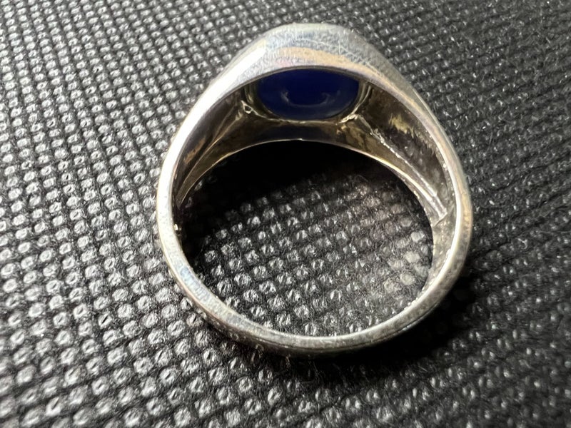 Stunning Large Sterling Silver & Star Sapphire Ring - Size T-U - NEW - Lot F474 Carousel 6