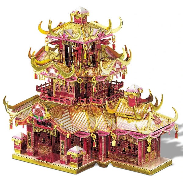 Chinese Ancient Buildings 3D Metal Puzzle Kit For Home Decor Carousel 1