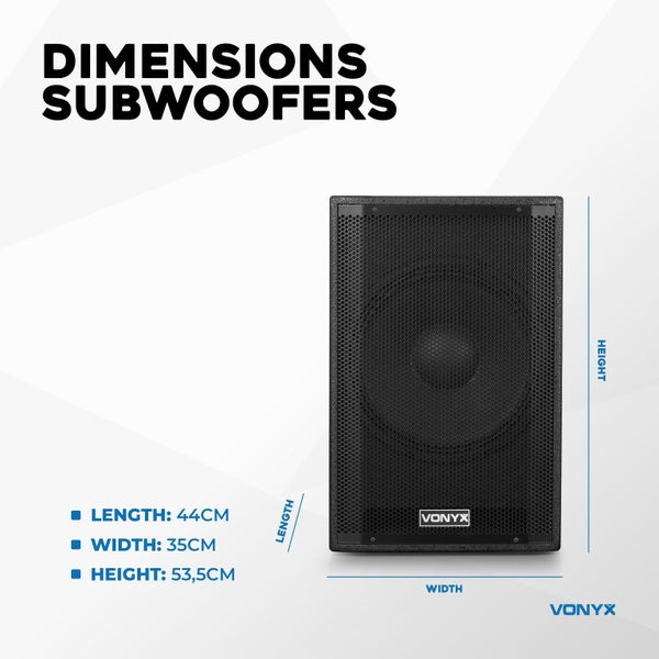Active Speaker Kit 2.2 - 2x 12Inch Subs + Tops Carousel 16