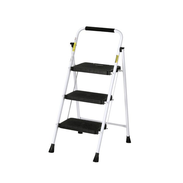 Giantz 3 Step Ladder Multi-Purpose Folding Steel Light Weight Platform Carousel 1