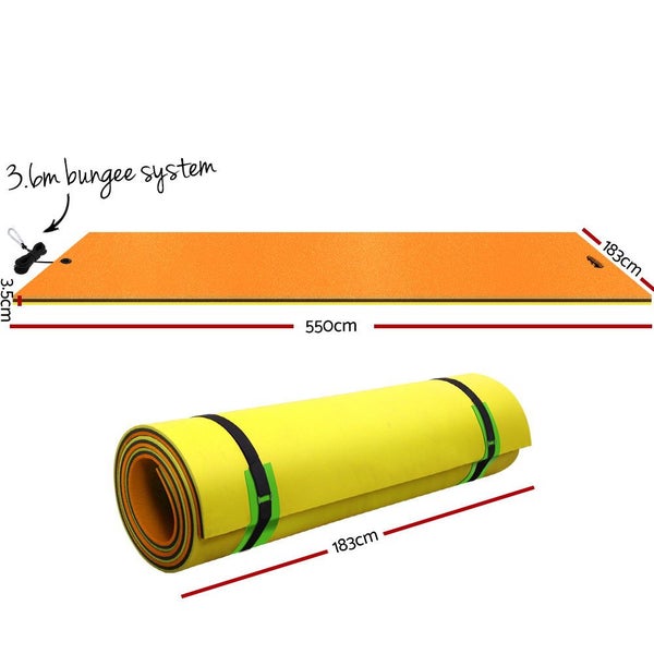 Weisshorn Floating Water Mat 5.5X1.8M Foam Pad Swimming Pool Island Platform Carousel 2