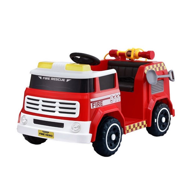 Rigo Kids Ride On Car Electric Fire Engine Fighting Truck With Water Gun Music Carousel 1