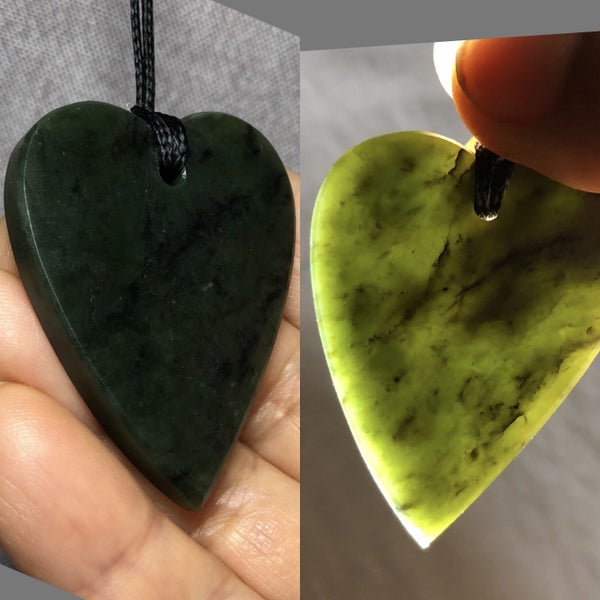 2 DAY AUCTION!: 4.7cm NZ Greenstone Heart Pendant, $1 Reserve Carousel 1