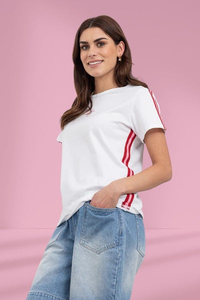 Moss Bee Tee White Candy Stripe Carousel 4