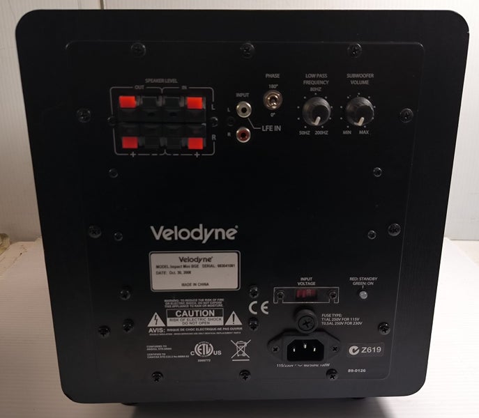 VELODYNE IMPACT MINI BGE SUBWOOFER** A2147648-1 Carousel 2