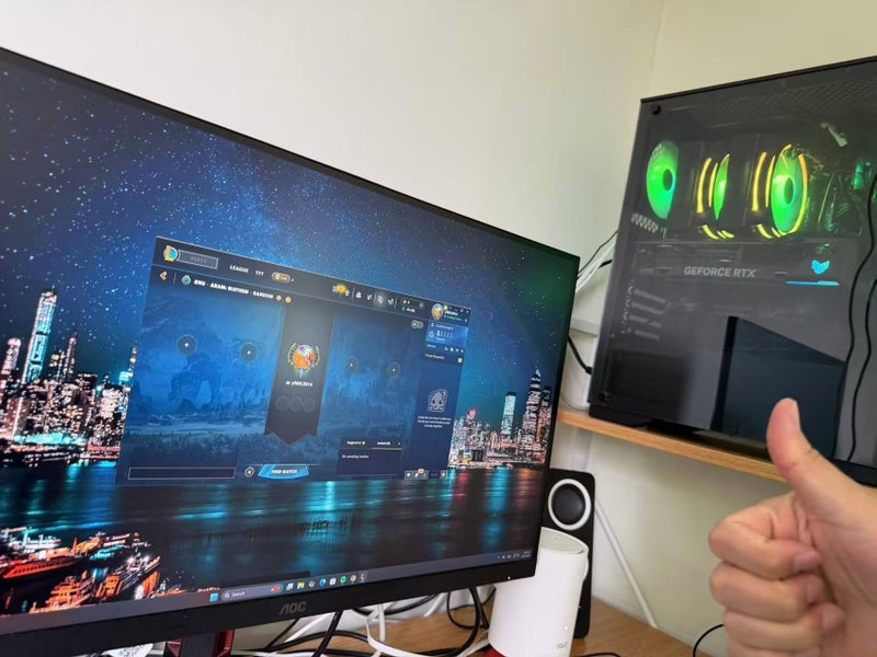 Gaming PC i5-12400F+RTX4060Ti 8GB + 32GB RAM+27" 2K 180Hz Monitor(Option)64703022431874113