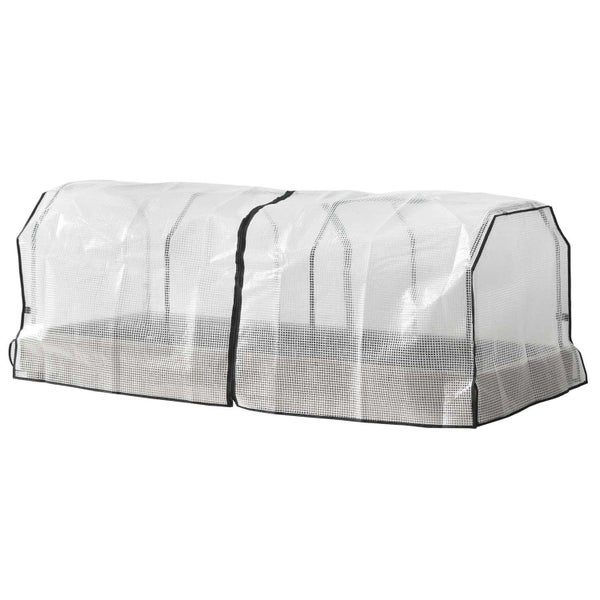 Garden Frame & 3 Covers - PE + Fleece + Shade Combo 179x71x60cmH Carousel 2