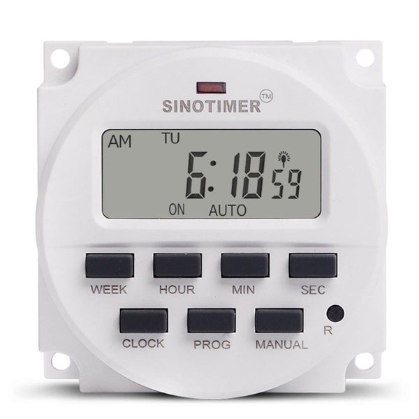 7 Days Seconds Programmable Digital Timer Switch SINO 5V 12V 24V and 230V Carousel 1