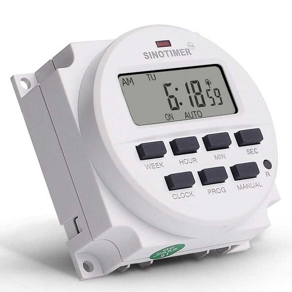 7 Days Seconds Programmable Digital Timer Switch SINO 5V 12V 24V and 230V Carousel 2