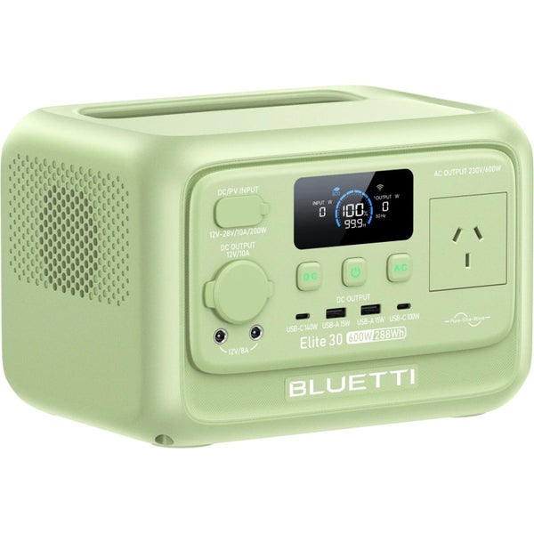 Bluetti Elite 30 v2 UPS Portable Power Station (Meadow Green) 288WH 1* AC 600W, Carousel 2