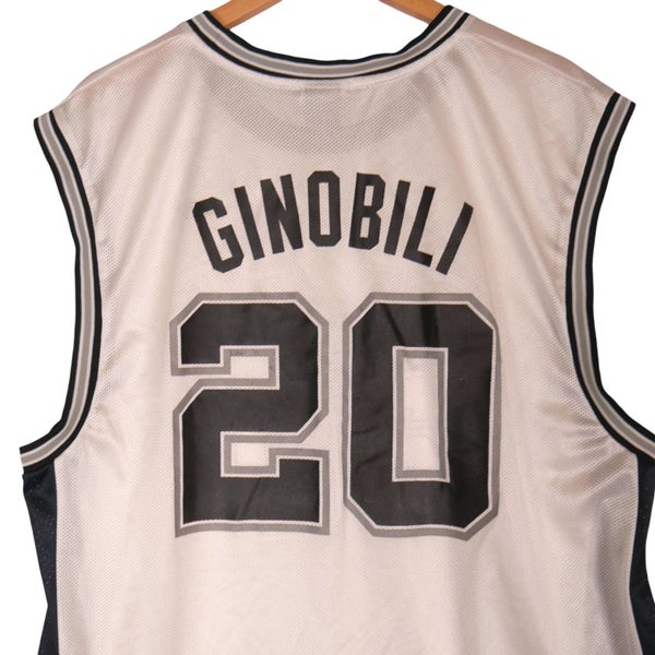 Vintage Y2K NBA San Antonio Spurs Manu Ginobli Basketball Jersey Singlet XL Carousel 7