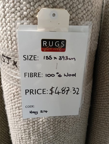 100% NZ Wool Carpet Mat | 155 x 393cm Carousel 1