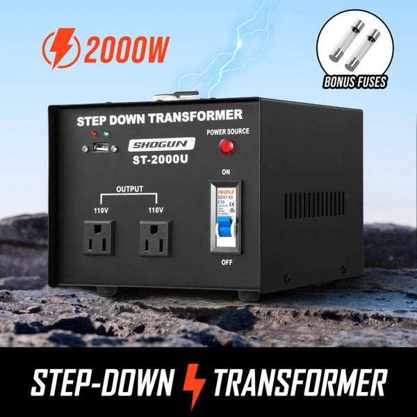 240V-110V Step Down Transformer 2000W Carousel 1