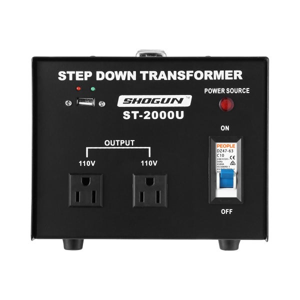 240V-110V Step Down Transformer 2000W Carousel 12