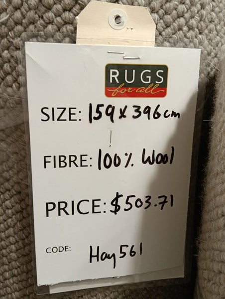 100% NZ Wool Carpet Mat | 159 x 396cm Carousel 1