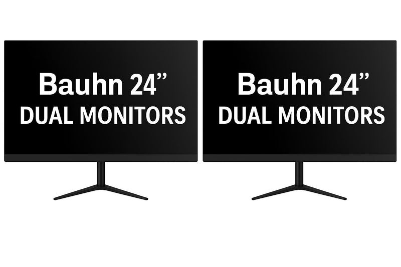 2 X BAUHN 24" Full HD IPS Monitor (Dual Setup) Carousel 1