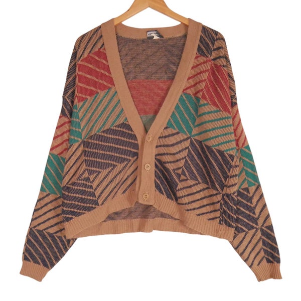 Vintage 90s Playboy USA Made in USA Knit Cardigan Sweater Large Carousel 1