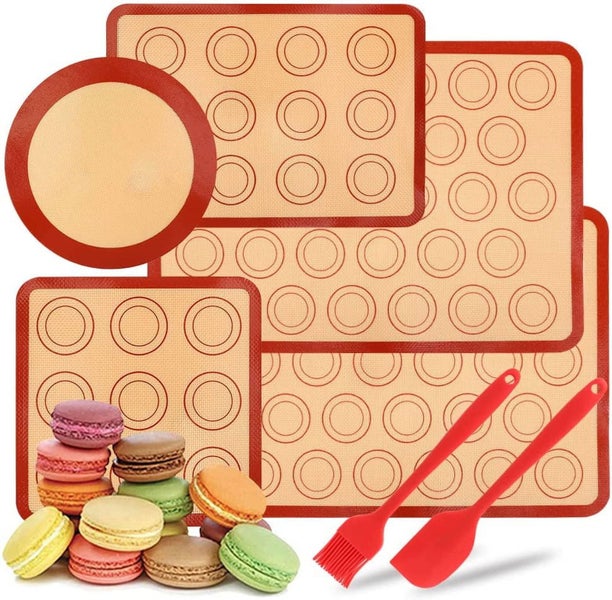 Silicone Baking Mats Set of 7, Non-Stick Silicone Mats for Baking, Reusable Carousel 1