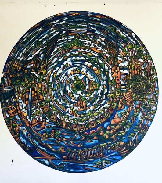 Large Dean Buchanan Mandela (The Hauraki Gulf) on Canvas Carousel 1