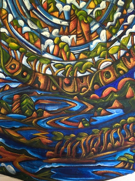 Large Dean Buchanan Mandela (The Hauraki Gulf) on Canvas Carousel 7