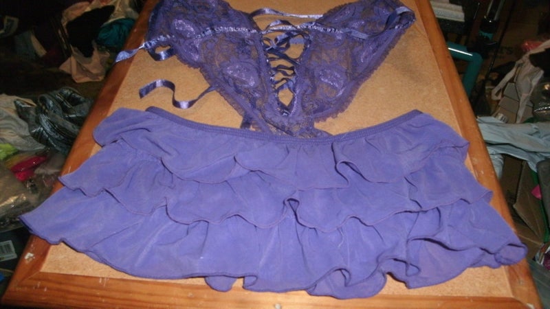 Lavender teddy sexy halter neck size 10-12 Carousel 1