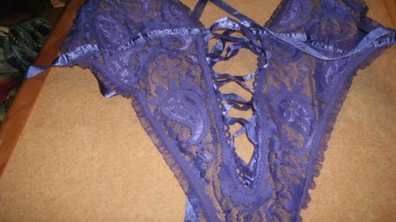 Lavender teddy sexy halter neck size 10-12 Carousel 2