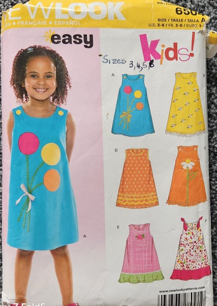 NEW LOOK 6504, CHILDREN'S DRESS, SIX SIZE IN ONE Carousel 1