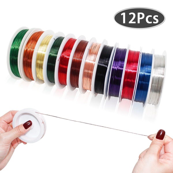 Tarnish Resistant Jewelry Wire 12 Rolls 33FT- Versatile Craft Wire for Jewe Carousel 1