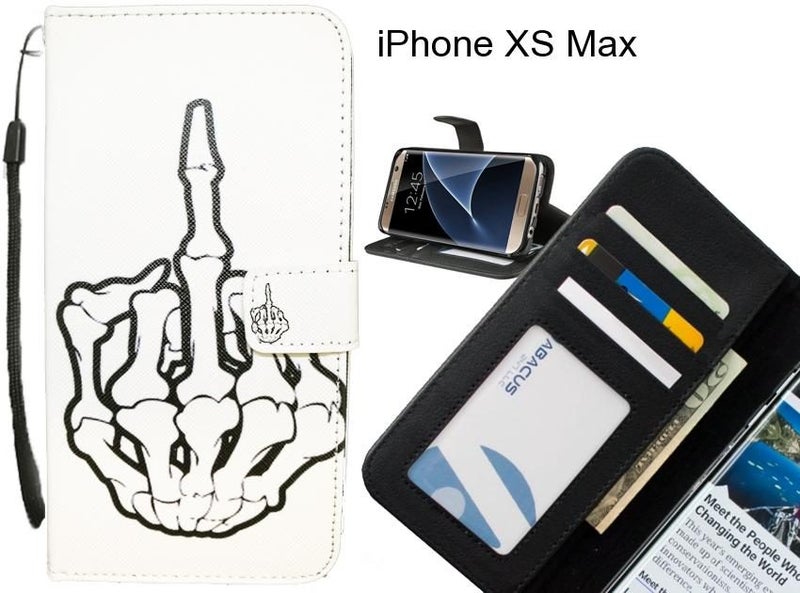iPhone XS Max case 3 card leather wallet case printed ID Carousel 1