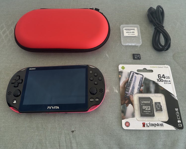 PS Vita 2000 – Pink / Black | 64GB | Fully Set Up64707837814787110