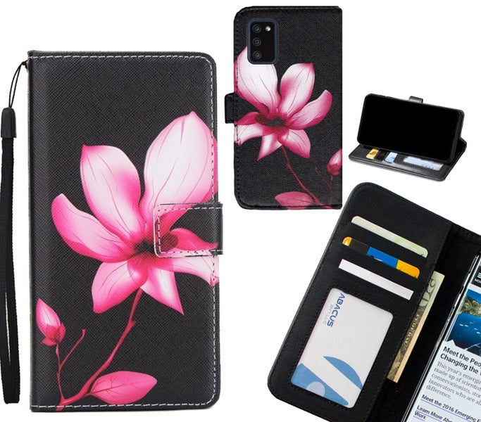 Samsung Galaxy A02S case 3 card leather wallet case printed ID Carousel 1