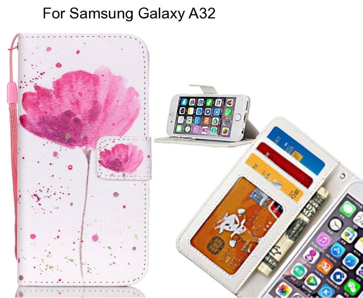 Samsung Galaxy A32 4G case 3 card leather wallet case printed ID Carousel 1
